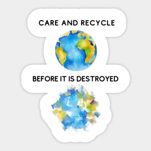 I care about the environment Sticker